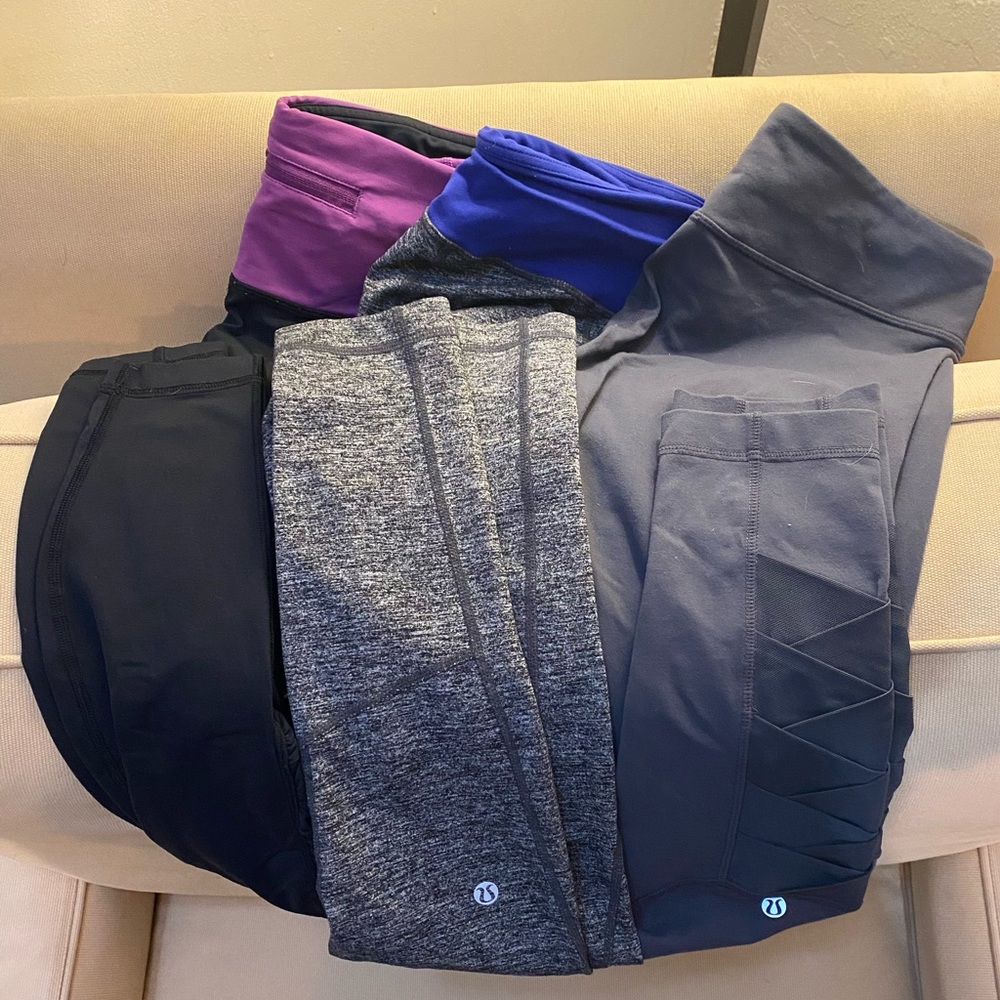 Lot of three Lululemon leggings size 6-8